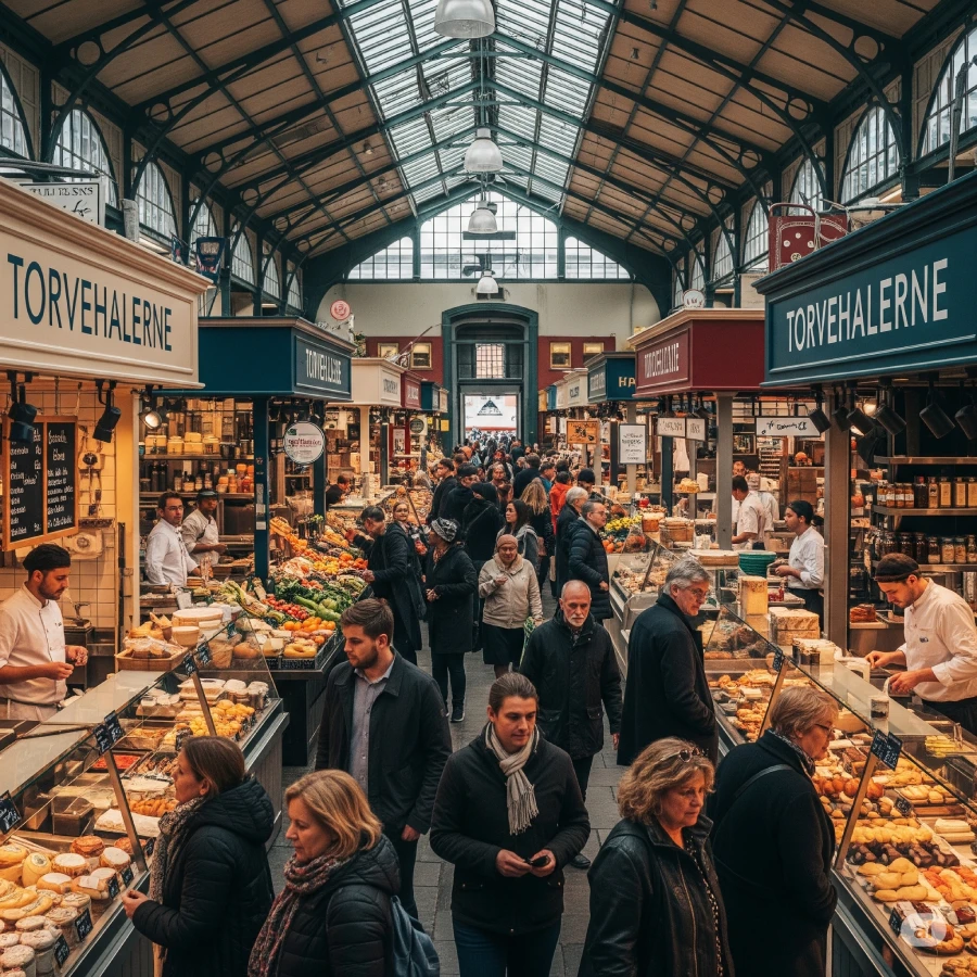 people in TorvehallerneKBH market
